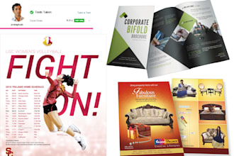 flyer, brochure, professional poster or graphic designing