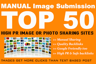 do infographic or image submission 50 high pr photo sharing