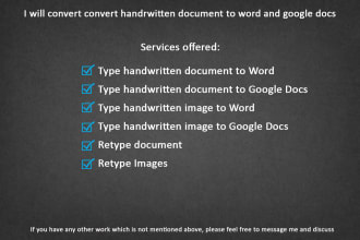 convert handwritten pages to word and google docs