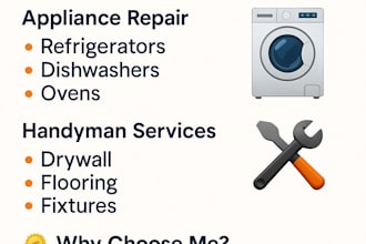provide expert appliance repair and handyman consultation
