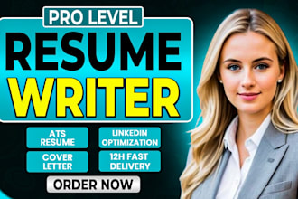 write ats friendly resume, CV, cover letter, and optimize your linkedin profile