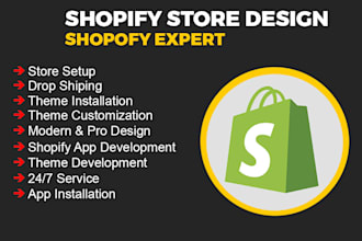 create customize  shopify store