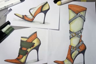 create for you a design of shoes sketches