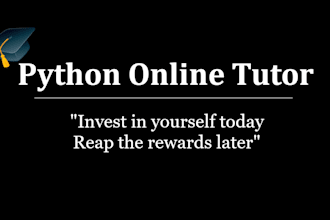 be your python tutor, python programming tutor, projects based tutoring