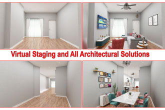 do virtual staging for listing, house, office and air bnb