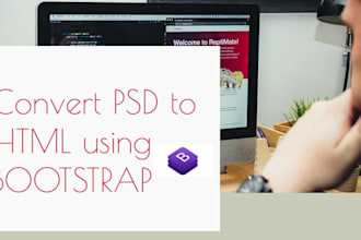 convert PSD to HTML using bootstrap