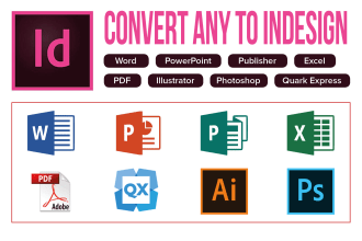 convert PDF and word to adobe indesign