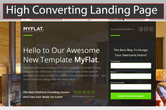 build high converting landing page or squeeze page