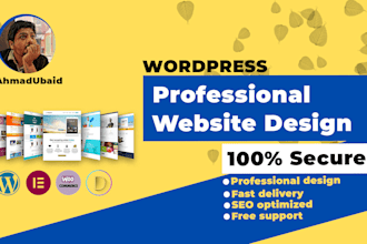 create a wordpress website or wordpress website design