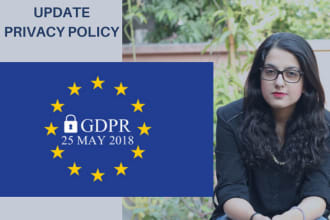 write a customized privacy policy for gdpr compliance