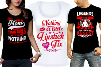 make creative typography and custom t shirt design