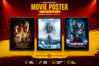 create a professional movie poster design