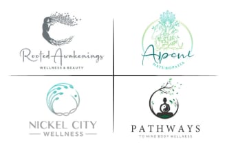 do natural holistic health wellness logo design