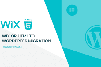 convert adobe illustrator, PSD or wix design to elementor wordpress