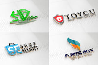 design luxurious 3d or 2d logo