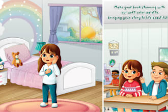 design complete children storybook with illustration