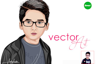 draw vector art or  line art