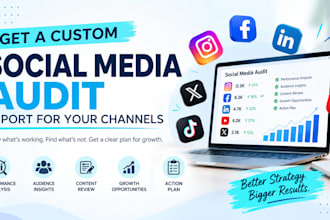 get a custom social media audit report for your channels