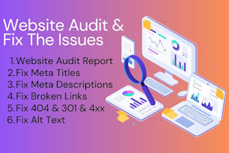 do complete manual website audit and fix on page SEO issues