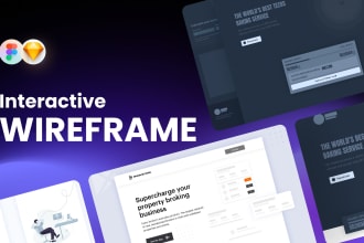 design a wireframe for your landing page or app