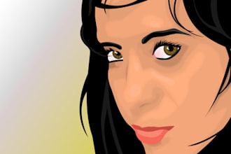 draw for you a unique vector portrait of you or a friend or a family member