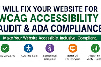 fix your website for wcag accessibility, 508 and ada compliance