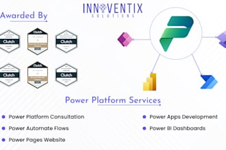 build power bi dashboards, powerapps and power automate flows