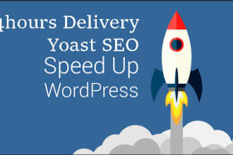 do wordpress website speed up to 80 and do seo in 4 hours