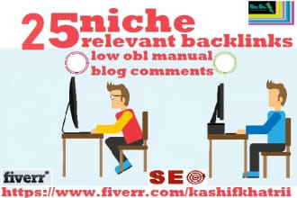 do 25 niche relevant backlinks at low obl