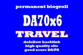 give your backlink on 6xda70 travel blogroll permanent