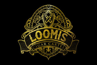 create a retro logo and lettering vintage