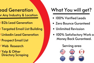 do lead generation, email research, web research, b2b lead