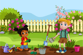 illustrate an incredible kid storybook