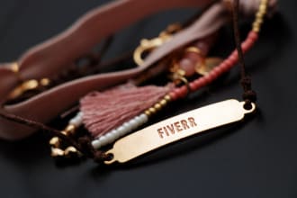 write your text, message or name on gold bracelet