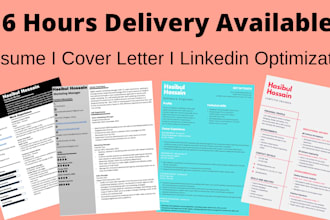 write your resume, cover letter, optimize linkedin profile