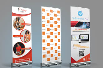 do unique roll up banner design within 24 hours