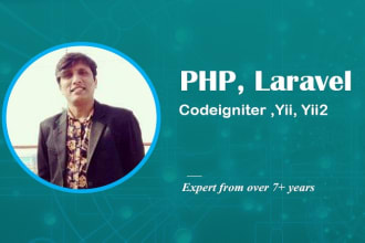your senior full stack web developer using yii, php laravel