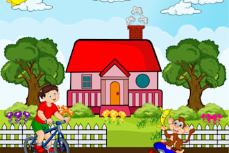 draw children story book illustration