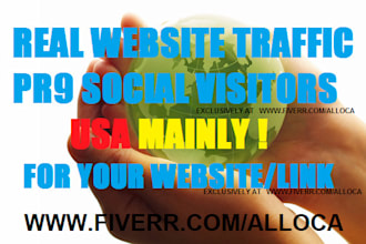 drive Real website traffic Social visitors