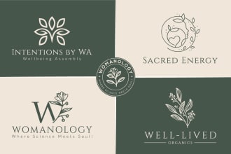 do modern boho botanical hand drawn logo and branding kit