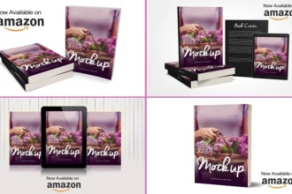 create 3d book cover mock up in 20 different styles