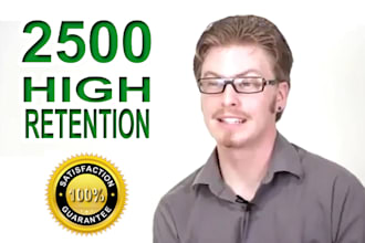 give you 2500 YouTube Views REAL Human Guaranteed with high retention rate