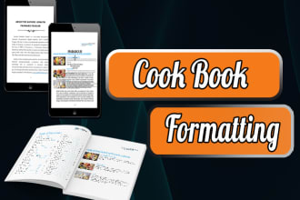 design a unique cookbook for kindle, createspace formatting