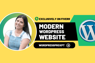 create a modern and unique responsive wordpress website