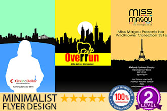 design minimalist style flyer