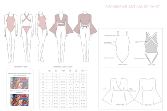 design amazing, professional fashion flats and illustrations
