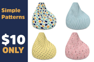 create elegant patterns for cushions, trays, bags
