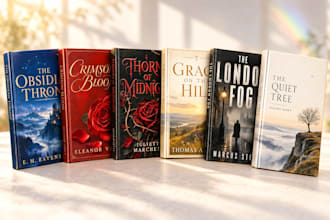 do book cover design, hardback, audiobook, ebook, all genre