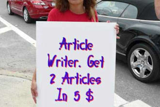 write Two high quality Unique Articles on Any Niche in 24 HOURS,     first 10 buyers will get 1 article free, two plus one free, hurry