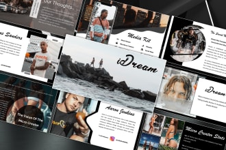 design electronic press kit, pitch deck, media kit, one sheet